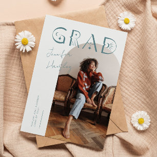 GRAD Teal Arch Mystical Graduation Announcement