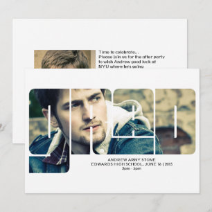 Grad Typography 2 Photo Graduation Announcement