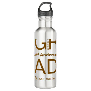 Grad typography modern graduation simple minimal c 710 ml water bottle