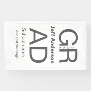 Grad typography modern graduation simple minimal c banner