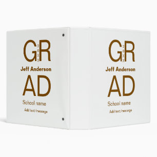 Grad typography modern graduation simple minimal c binder