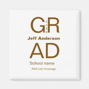 Grad typography modern graduation simple minimal c magnet