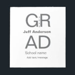 Grad typography modern graduation simple minimal c notepad<br><div class="desc">design</div>