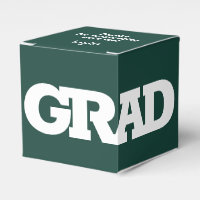GRAD White and Dark Green Graduation Party