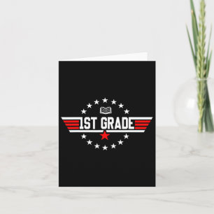 Grade 1st First Grade Back To School First Day Boy Card