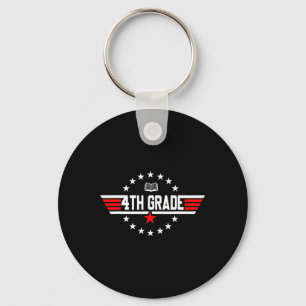 Grade 4th Fourth Grade Back To School First Day Bo Keychain