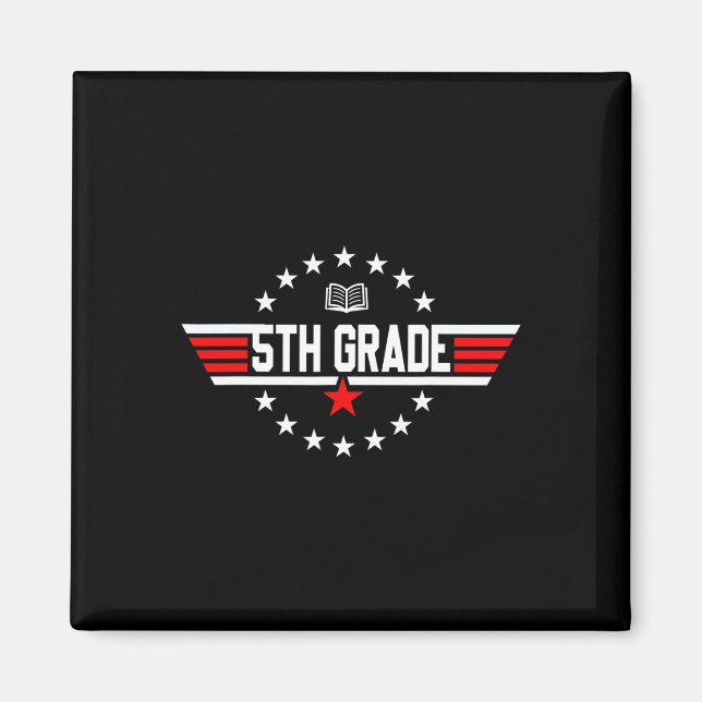 Grade 5th Fifth Grade Back To School First Day Boy Magnet (Front)