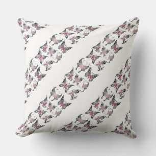 Grade A Cotton Throw Pillow 20x20/Butterflies