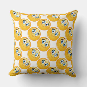 Grade A Cotton Throw Pillow 20x20/Emoticons