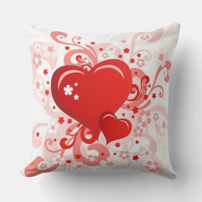 Grade A Cotton Throw Pillow/Heart Pillow (Front)