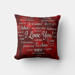 Grade A Cotton Throw Pillow/I Love You Pillow