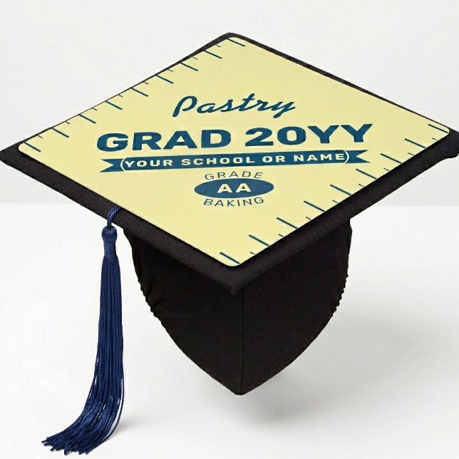 Grade AA Pastry Chef Butter Graduation Cap Topper (A tribute to you and to  butter for your culinary school graduation. Great for photos and a keepsake)