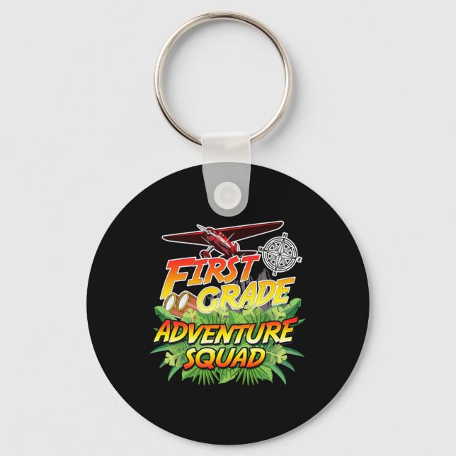 Grade Adventure Squad - Safari Theme Teacher Team  Keychain (Front)