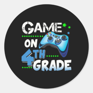Grade Fun Game On 4th Grade Gift  Classic Round Sticker