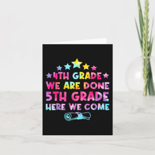 Grade Graduation Tie Dye 5th Grade Here We Come  Card