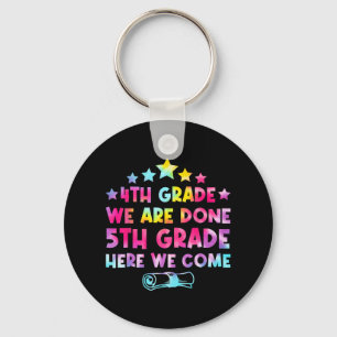 Grade Graduation Tie Dye 5th Grade Here We Come Keychain