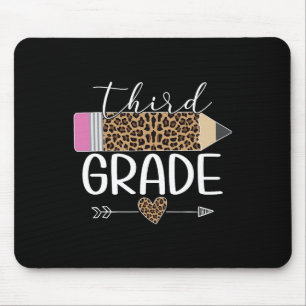 Grade Leopard Pencil Back To School Teachers Stude Mouse Pad