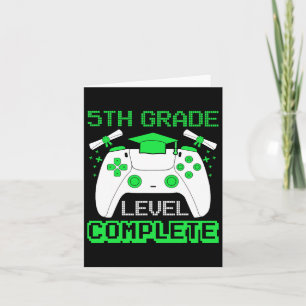 Grade Level Complete Gamer 5th Grade Graduation Gi Card