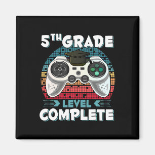 Grade Level Complete Gamer 5th Grade Graduation Gi Magnet