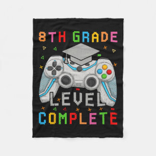 Grade Level Complete Gamer Cl Of 2024 Graduation  Fleece Blanket