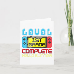 Grade Level Complete Gamer Last Day Of School Grad Card