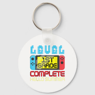 Grade Level Complete Gamer Last Day Of School Grad Keychain