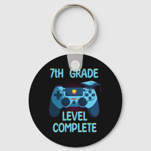 Grade Level Complete Last Day Of School Funny Grad Keychain