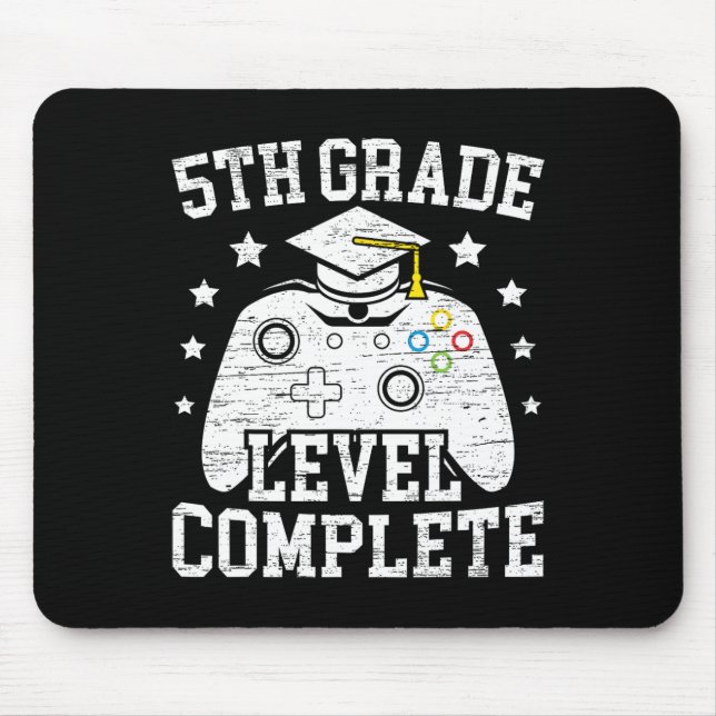 Grade Level Complete Student Graduation Video Game Mouse Pad (Front)