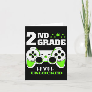 Grade Level Unlocked Video Game Back To School Boy Card