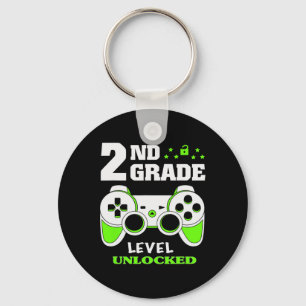 Grade Level Unlocked Video Game Back To School Boy Keychain