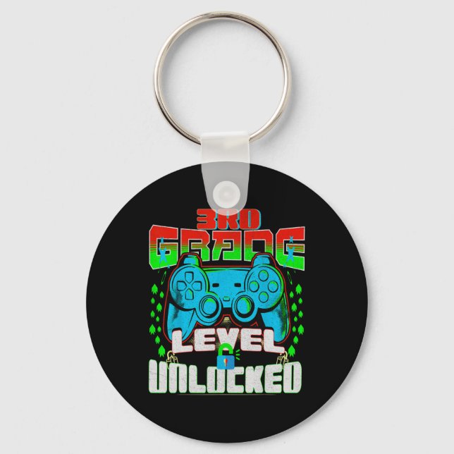 Grade Level Unlocked Video Game Back To School Boy Keychain (Front)
