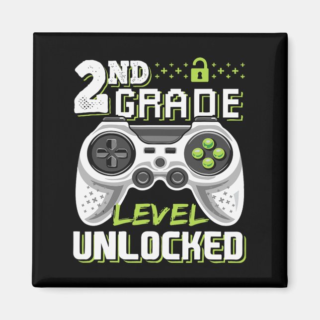 Grade Level Unlocked Video Game Back To School Gam Magnet (Front)
