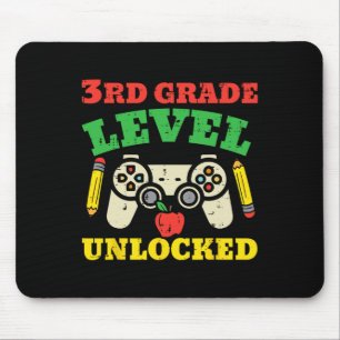 Grade Level Unlocked Video Game First Day Of Schoo Mouse Pad