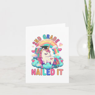 Grade Nailed It Graduation Girl Unicorn Graduate 2 Card