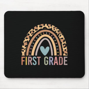 Grade Rainbow Girls Boys Teacher Team 1st Grade Sq Mouse Pad