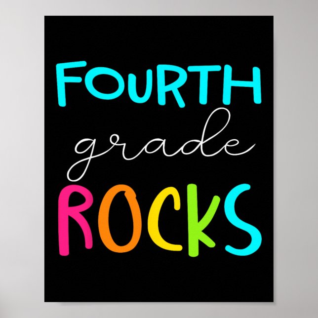 Grade Rocks Team 4th Grade Teacher  Poster (Front)