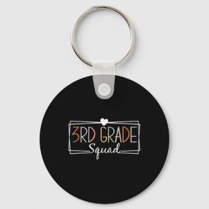Grade Squad Teachers Kids 3rd Grade Back To School Keychain