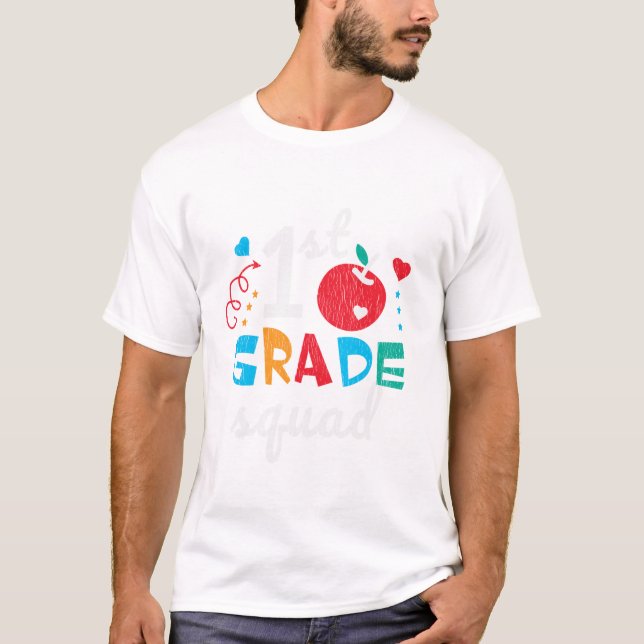 Grade Squade Team Crew Student Back To School Teac T-Shirt (Front)