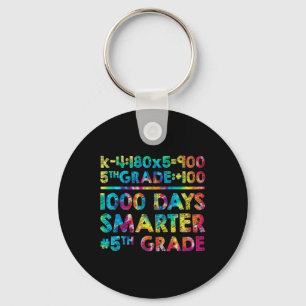 Grade Teacher 1000 Days Smarter 100 Days Of School Keychain