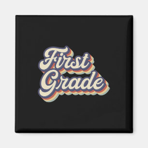 Grade Teacher Retro Vintage 1st Grade Teacher Team Magnet