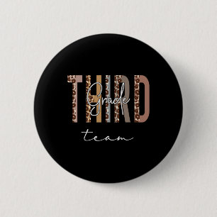 Grade Team Hello Back To School Appreciation Leopa 2 Inch Round Button