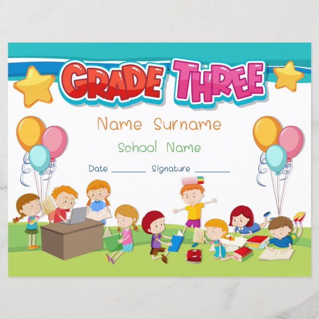 Grade Three Diploma (Front)
