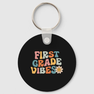 Grade Vibes - 1st Grade Team Retro 1st Day Of Scho Keychain