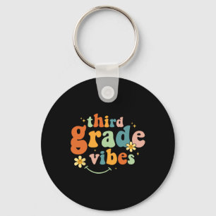 Grade Vibes 3rd Grade Team Retro 1st Day Of School Keychain