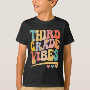 Grade Vibes For Girls Boys 3rd Grade Teacher  T-Shirt
