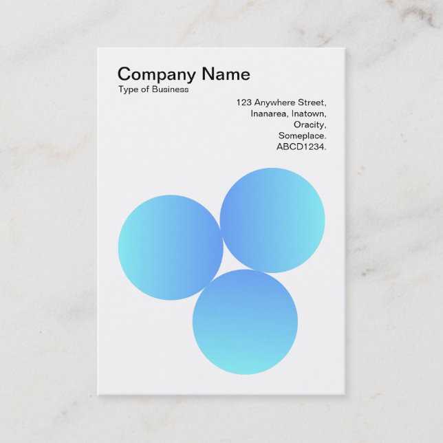 Gradient 3 Circles 01 Business Card (Front)