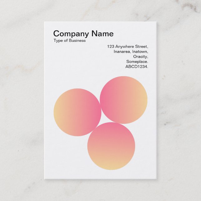 Gradient 3 Circles 02 Business Card (Front)