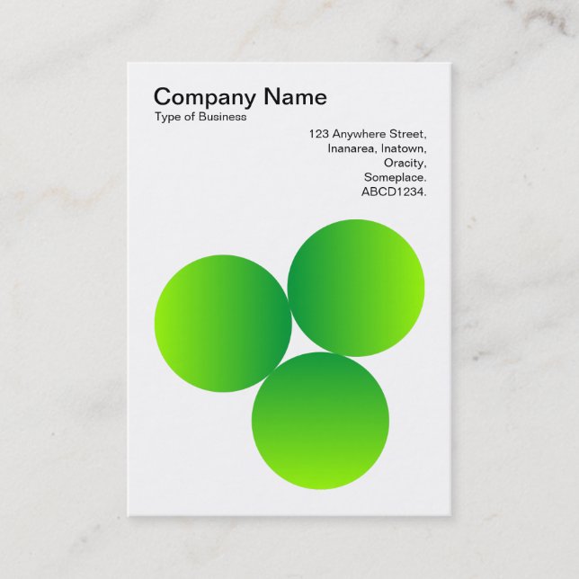 Gradient 3 Circles 04 Business Card (Front)