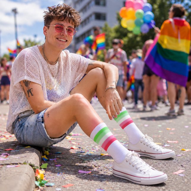 Gradient Abrosexual Pride Flag  Socks (Creator Uploaded)