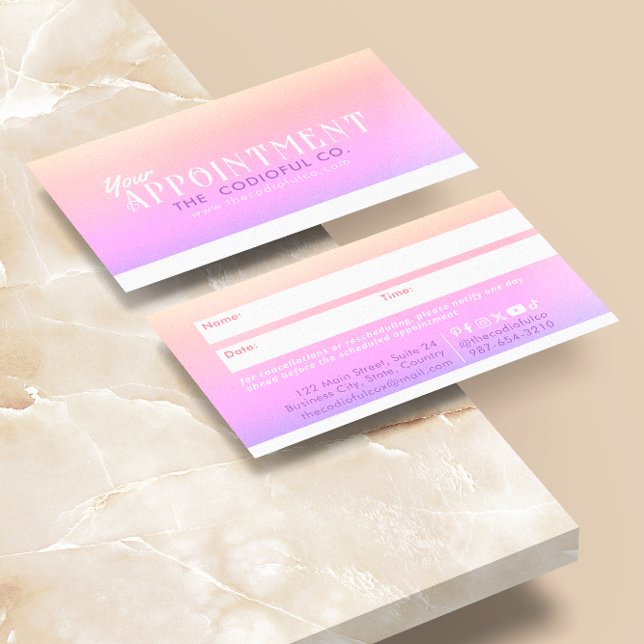 Gradient Appointment Card (Creator Uploaded)